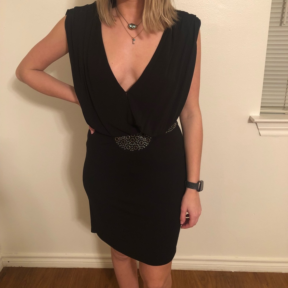 Plunge haute hippie dress